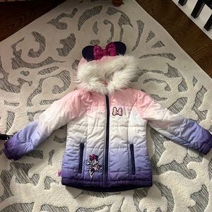 Disney store Minnie Mouse Ombré Winter Coat